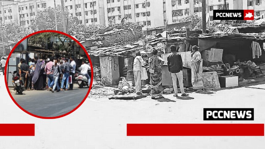 अगोदर आमचे स्थलांतर करा नंतर कारवाई करा.! स्थानिक रहिवाशांची मागणी.